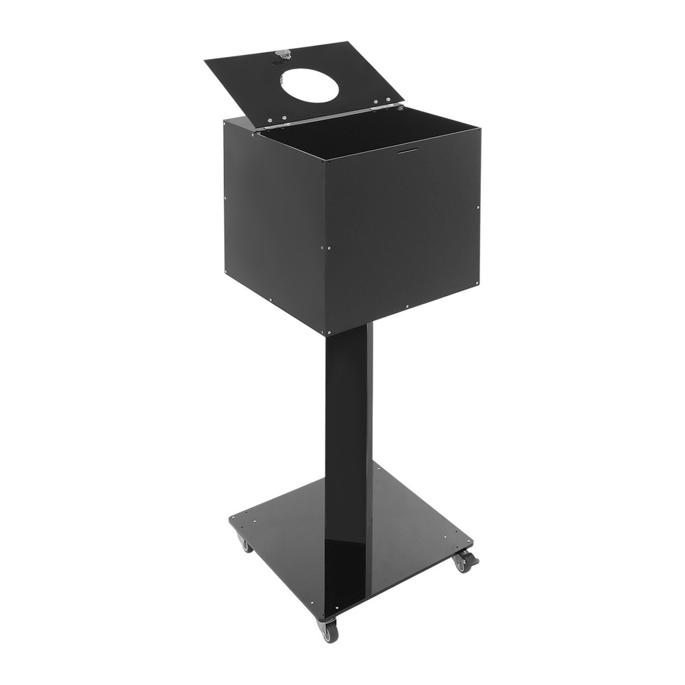 Floor Standing Donation Box with Lock, Key & Wheels for Versatile Use