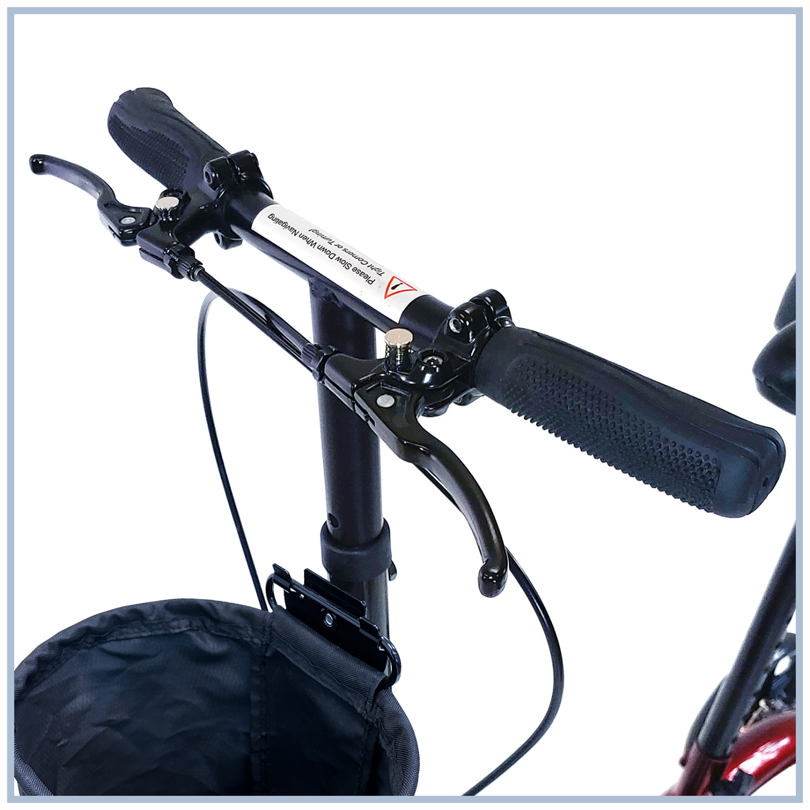 Tuffcare Smooth Seated Knee Scooter, Slow Propelled Mobility Knee Walker