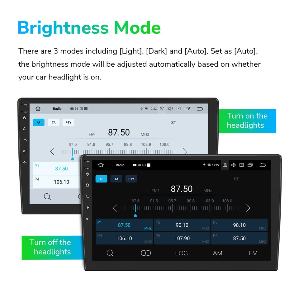 10.1" QLED Double DIN Head Unit Android Car Stereo Apple CarPlay GPS Navigation