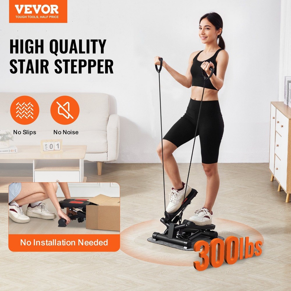 Space Saving Stepper for Home with Band Step Count Indicator