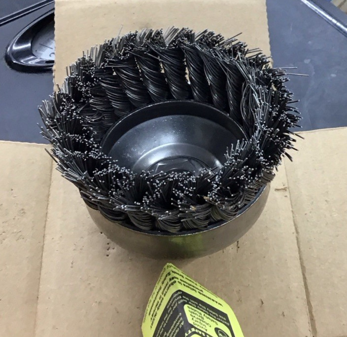 Weiler 4” Single Row Wire Cup Brush