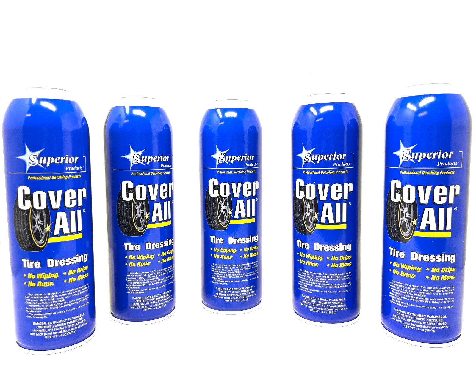 Superior Cover All Professional High Gloss Tire Shine 14oz Pack of 5