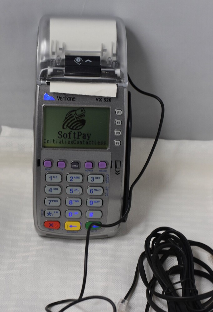 Verifone VX520 Credit Card Machine Terminal Reader "PERFECT WORKING CONDITION"