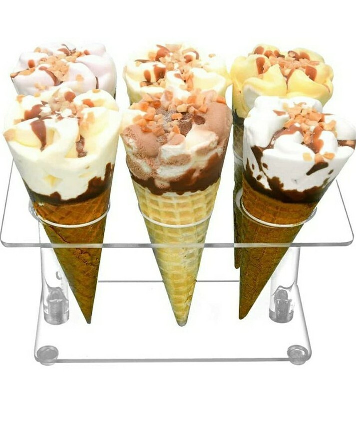 2 Pc Cotton Candy Holder Stand Storage Rack for Ice Cream