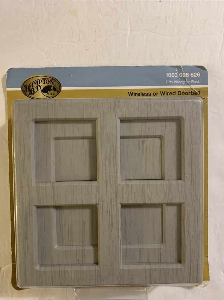 Hampton Bay Wireless or Wired Grey Door Bell 016963376243