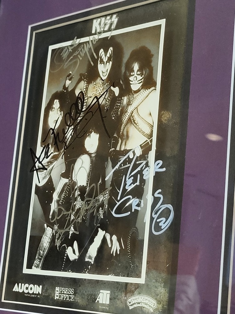 Kiss Art Framed and Signed From Vegas *Vintage*