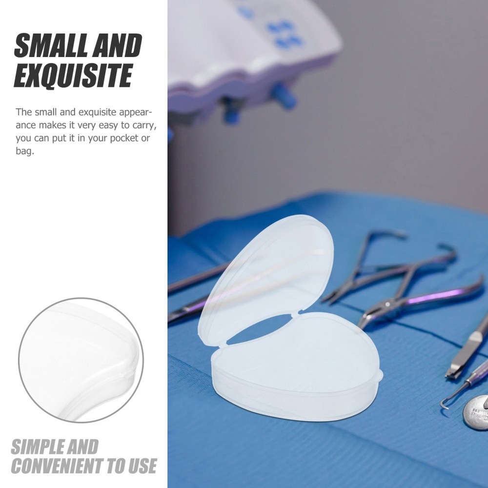2 Pcs Teeth Organizer Denture Case Lightweight Portable Retainer