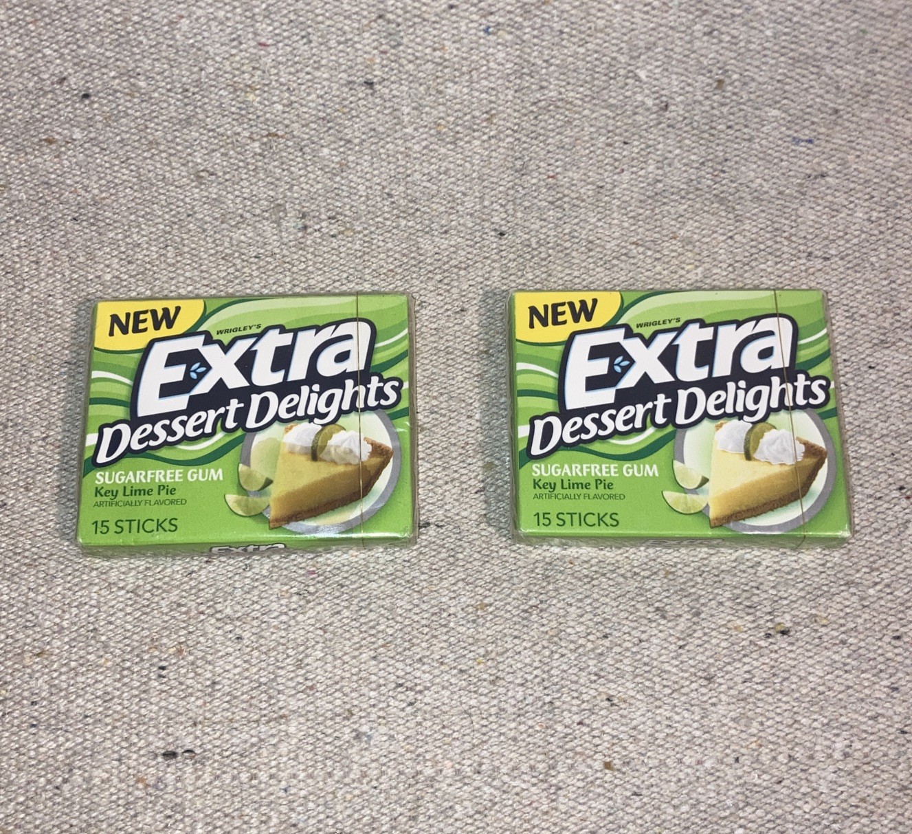 Wrigley’s Key Lime Pie Extra Dessert Delights Chewing Gum Sealed 2 New Packs