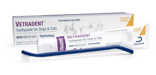Dechra Vetradent Toothpaste 2.3oz with Double-Headed Toothbrush
