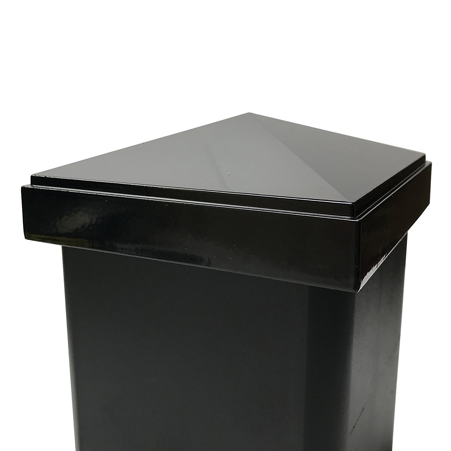 4" x 4" Decorex Hardware Aluminium Pyramid Post Cap for Metal Posts - Black