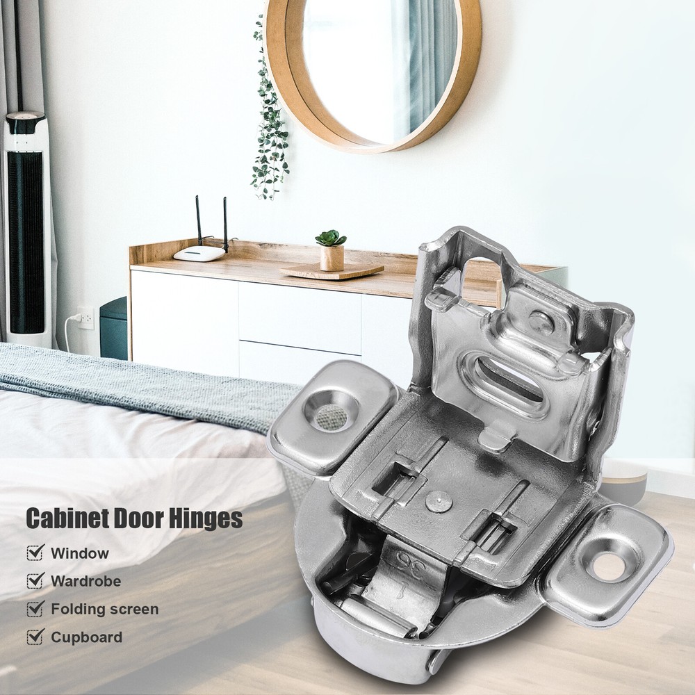 10PCS 1-1/2" Overlay Soft Close Cabinet Hinges Compact Kitchen Cabinets Handware