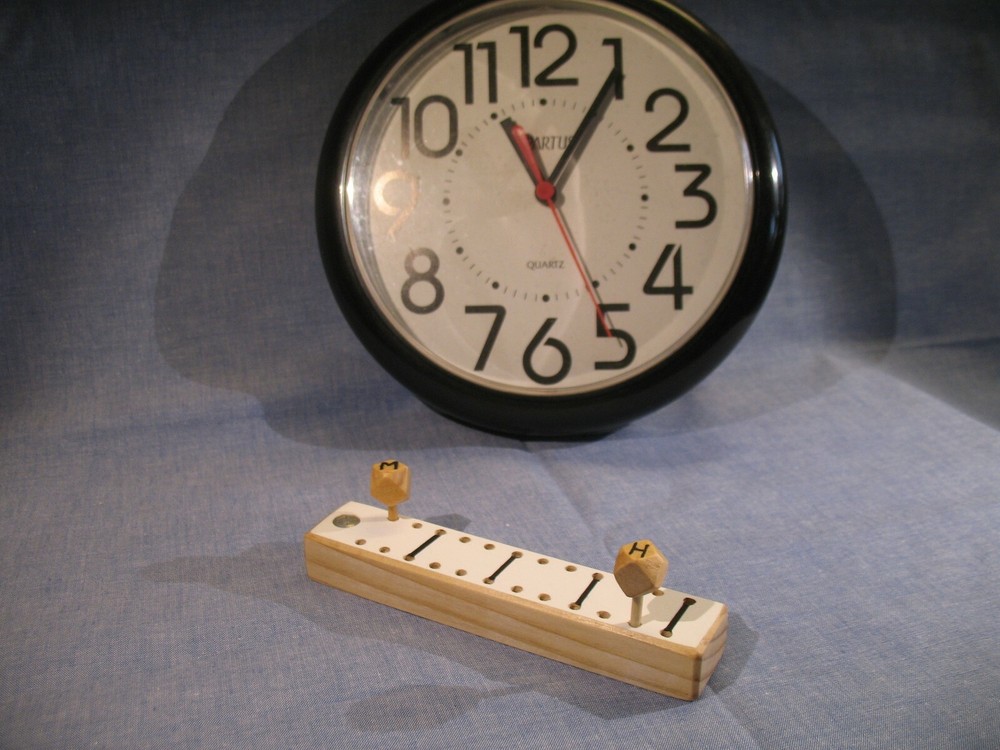 BW Binary Digital Horizonal/Vertcl Interchangeable Clock Time Marker Artist Made