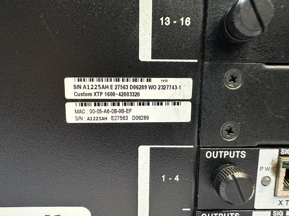 Extron XTP CrossPoint 1600 Digital Matrix Switcher