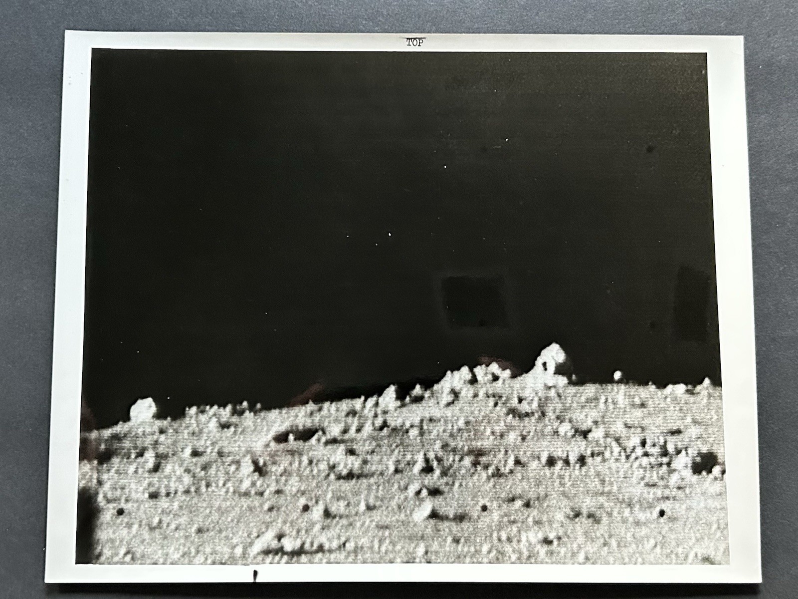 1968 NASA “Moon Surface Piles of Rubble Rocks” Surveyor VII Camera” Photograph