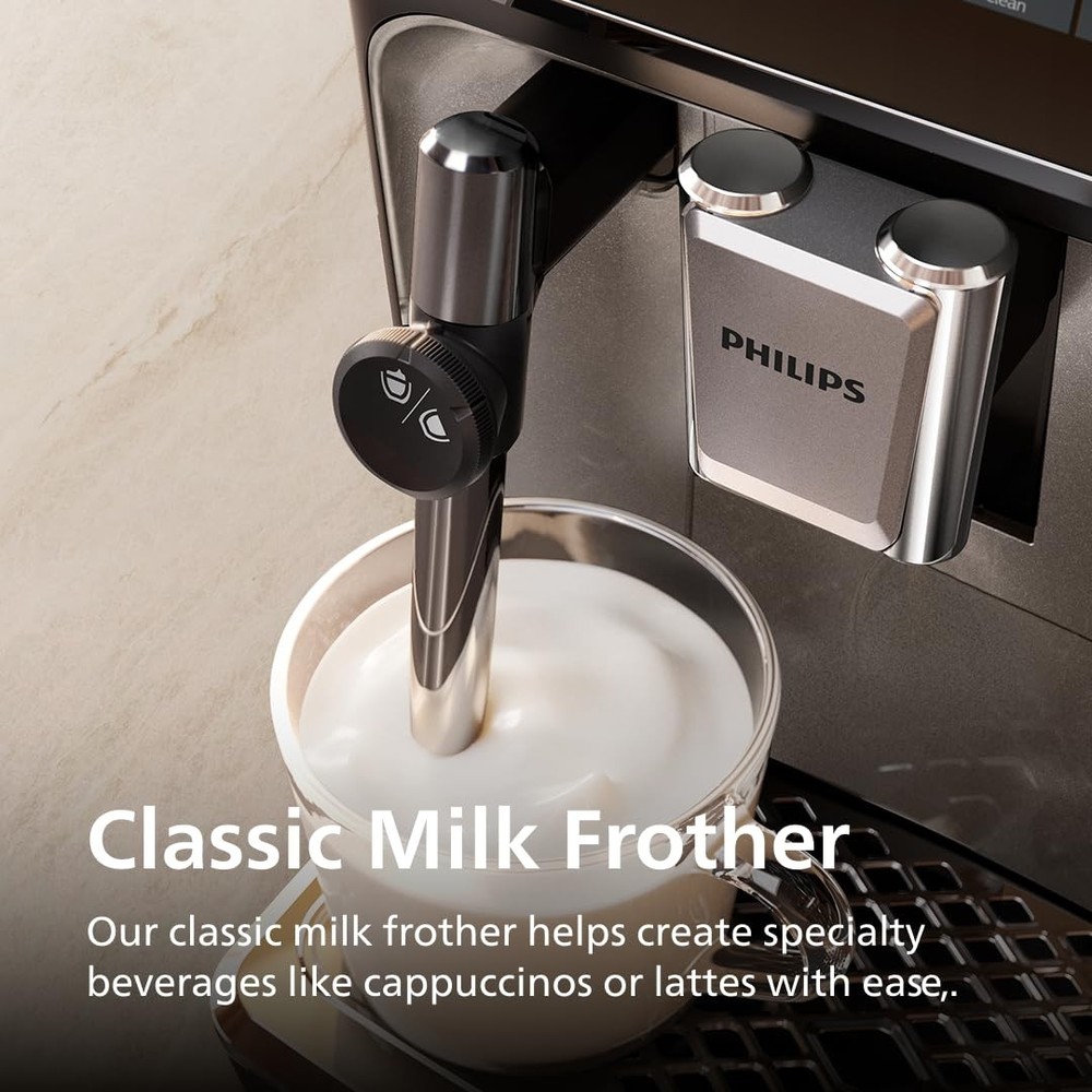 Philips 3300 Series Fully Automatic Espresso Machine with integrated milk