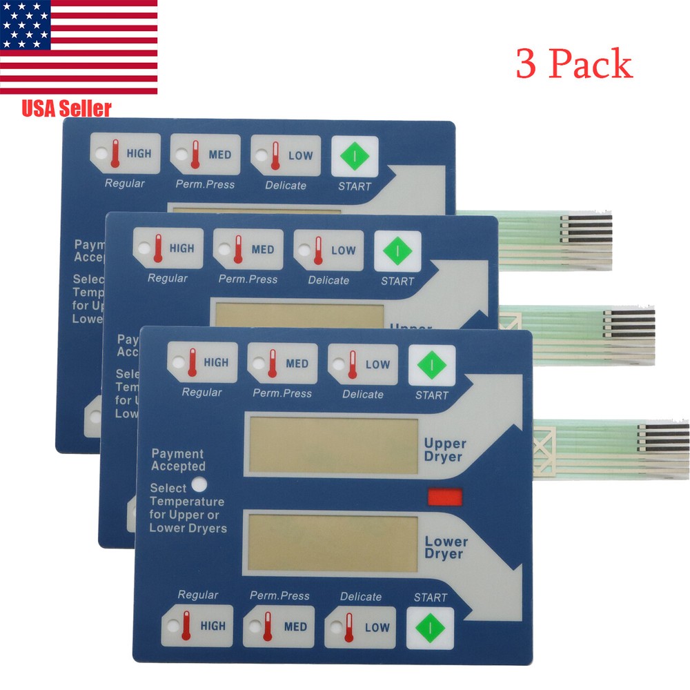 for Dexter Stack Dryer Computer Top Touch Pad # 9801-059-006 - 3 Pack