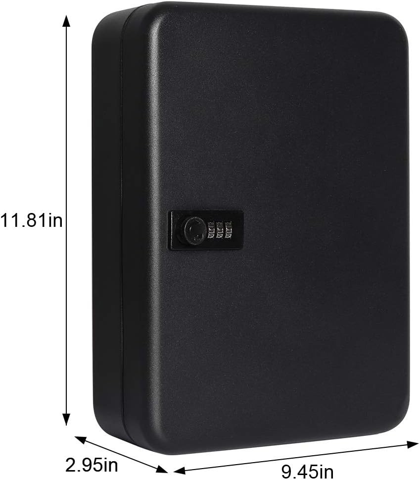 Key Cabinet Wall Mount,Locking Key Organizer,Key Storage Lock Box with Code,Key