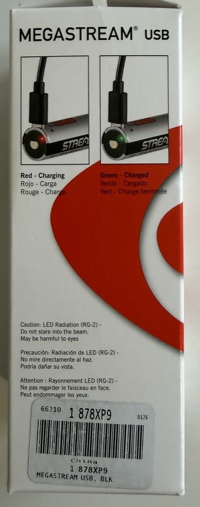 Streamlight MegaStream® Rechargeable USB LED Flashlight Black 66210