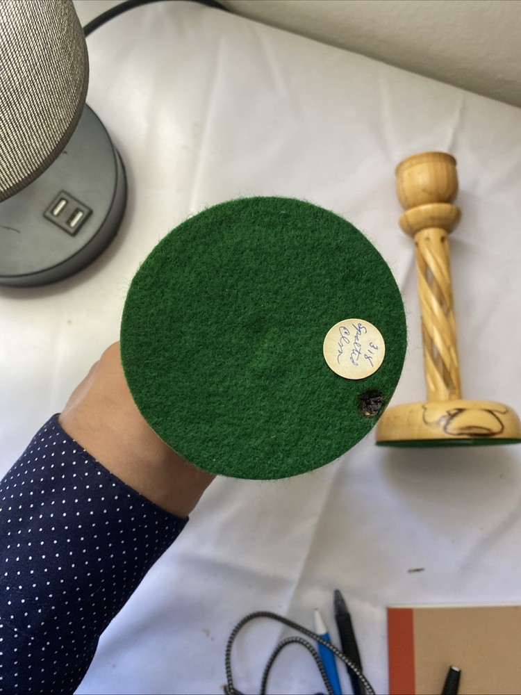 MCM Spalted Elm Candlestick Pair 8” Spiral Column