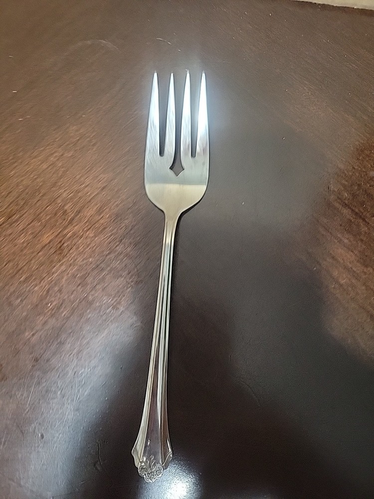 Medium Solid Cold Meat Serving Fork Perception Stainless ONEIDA SILVER