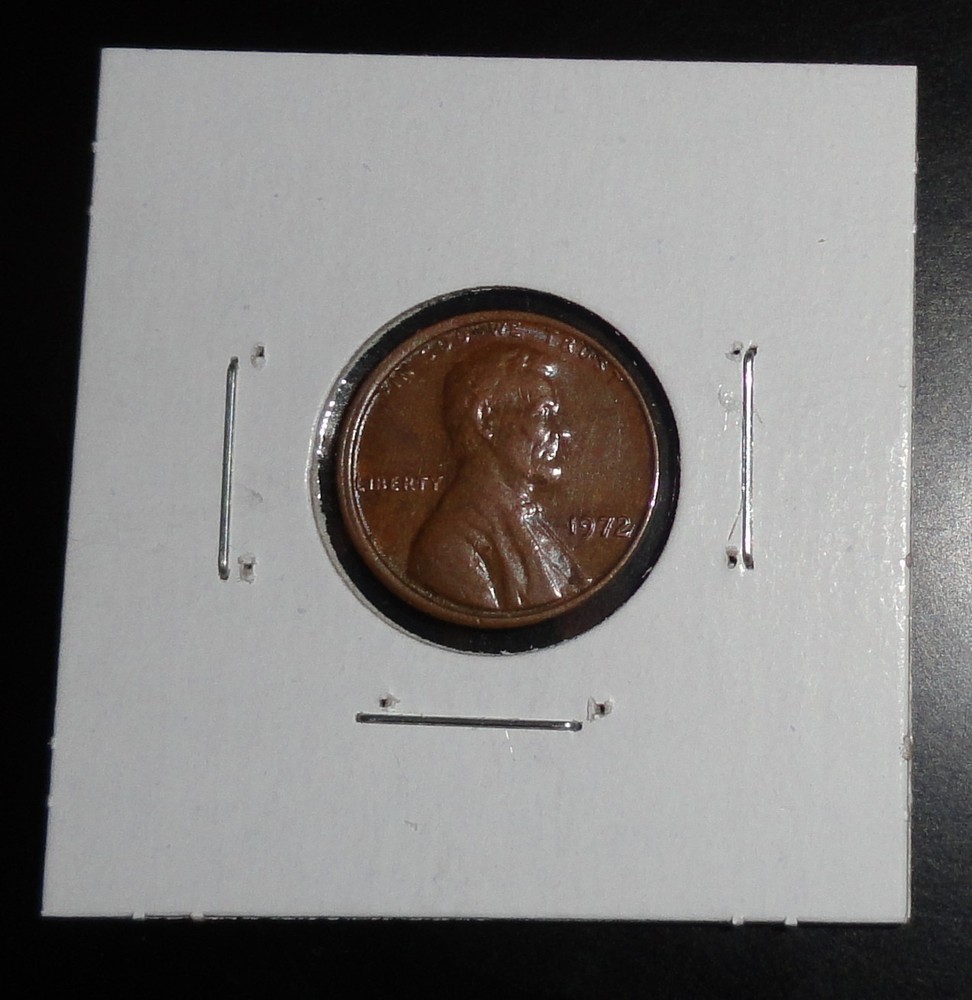 1972 Lincoln Cent Error Coin Off Centered Rimmed Error