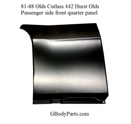 1981-88 Cutlass Rear Quarter Panel Patch Panels Passenger side front