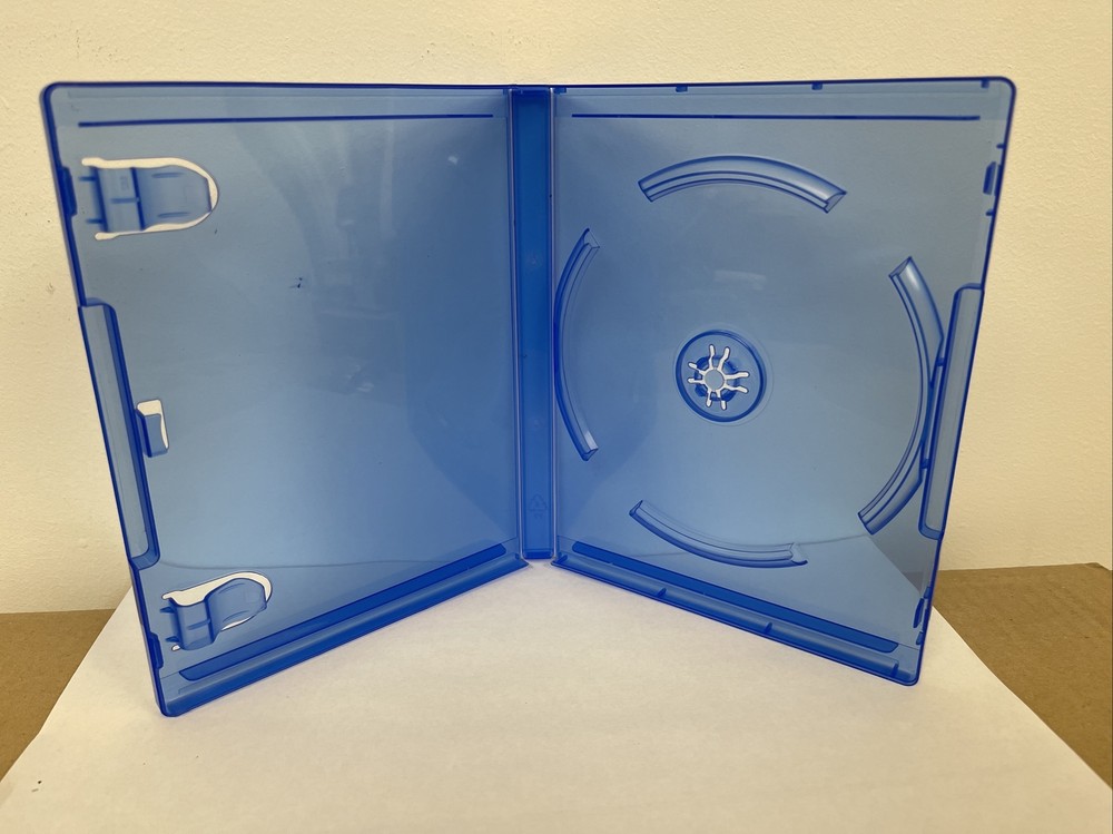 10 Replacement Cases compatible with Clear Blue Playstation 4 Blu-ray 14mm