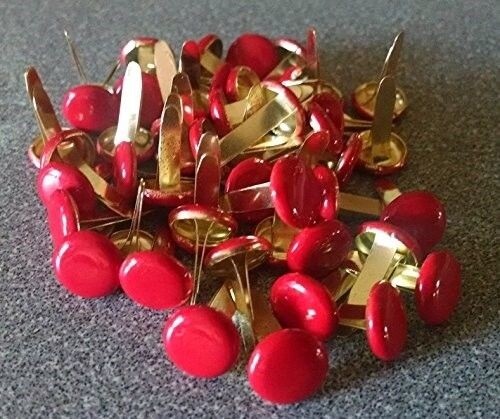Scrapbooking - Large Round Brads Red Bulk 50ct