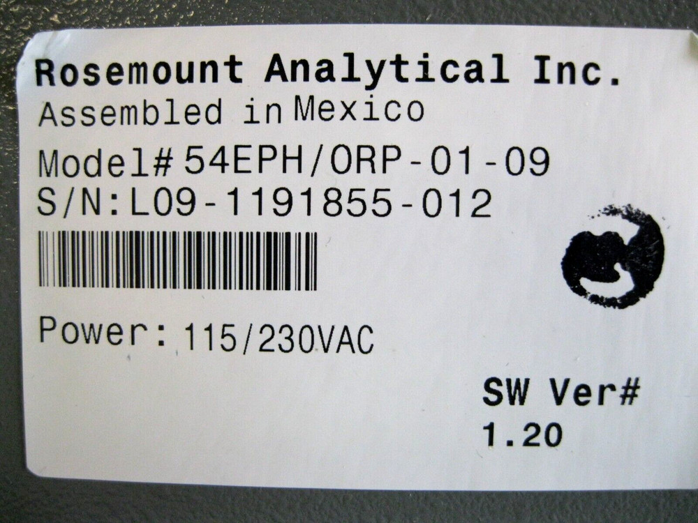 Rosemount 54EPH/ORP-01-09 pH/ORP Analyzer/Controller G4