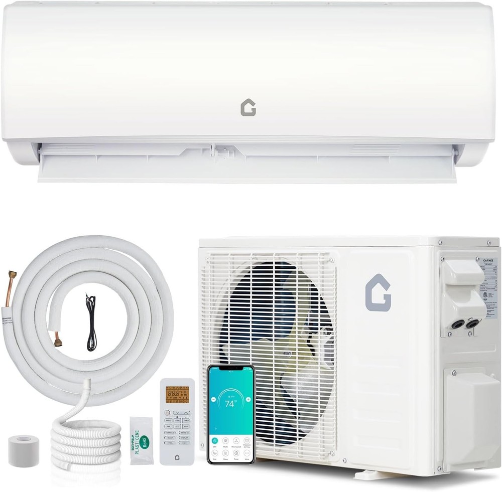 ✅9000 BTU Mini Split AC/Heating System Air Conditioner WIFI Energy Efficient