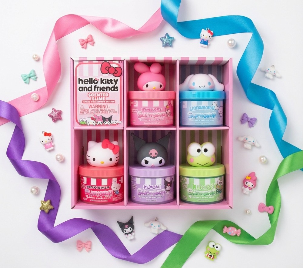 5-Pack Scented Slime Jars with Cute Character Lids, Soft Texture, Gift Set...