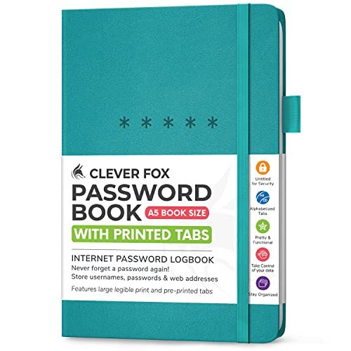 Password Book – Alphabetized Internet Address & Password Organizer – Computer