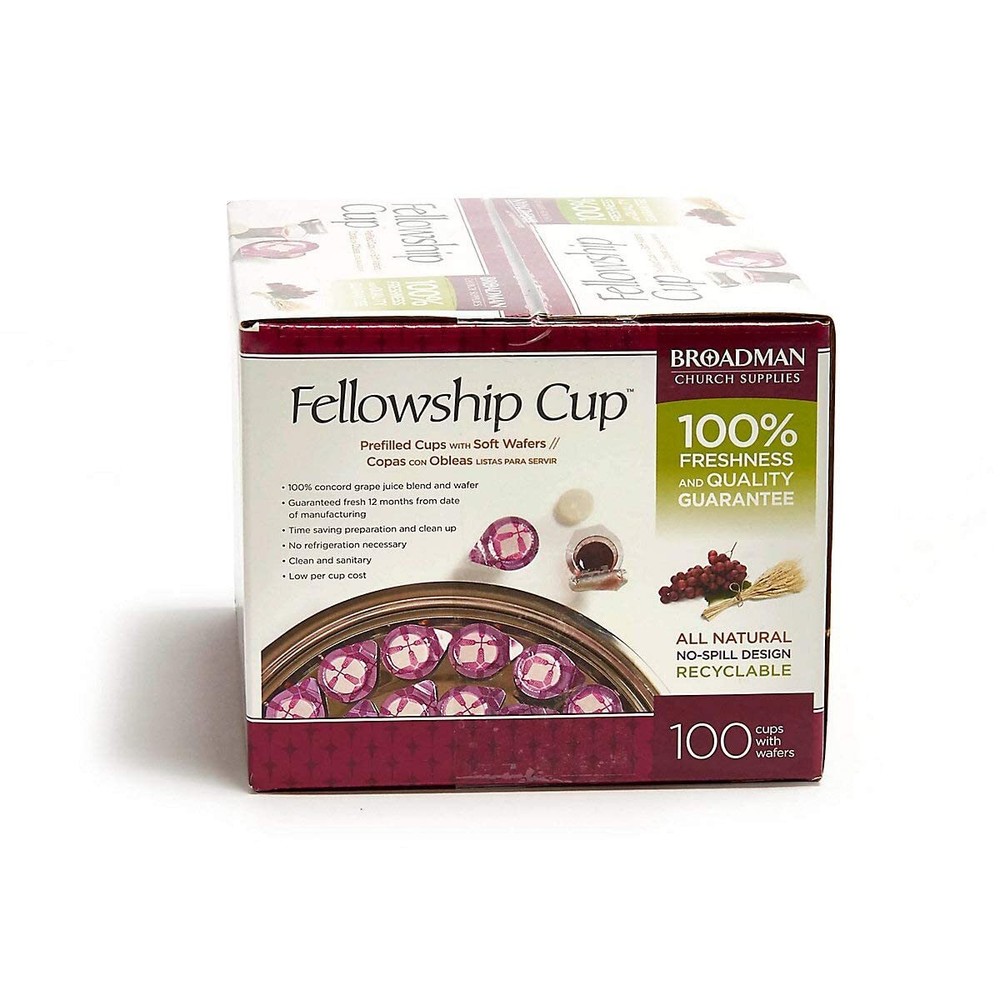 Pre-filled Communion Fellowship Cup Juice and Wafer Set 100 Count