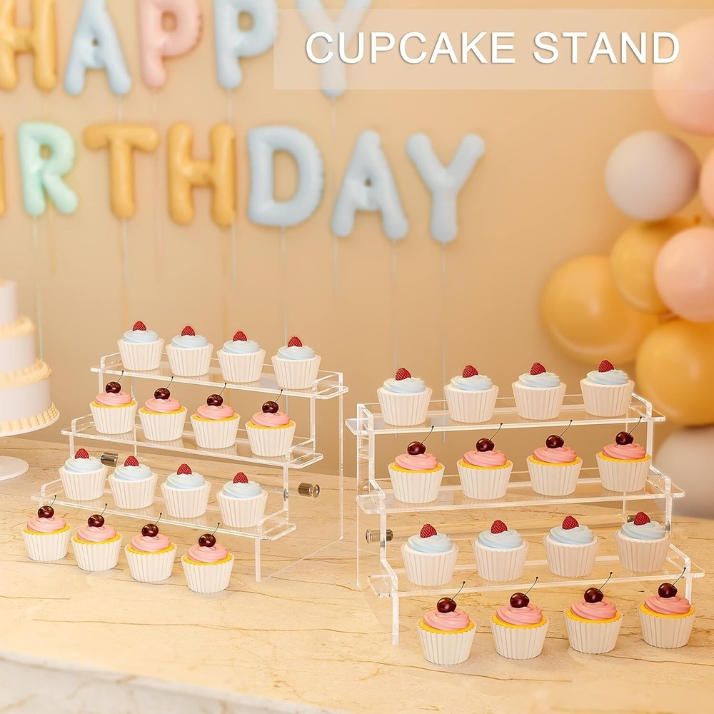 Acrylic Display Risers, 9.5'' Perfume Organizer Clear Riser 9.5x6 inch