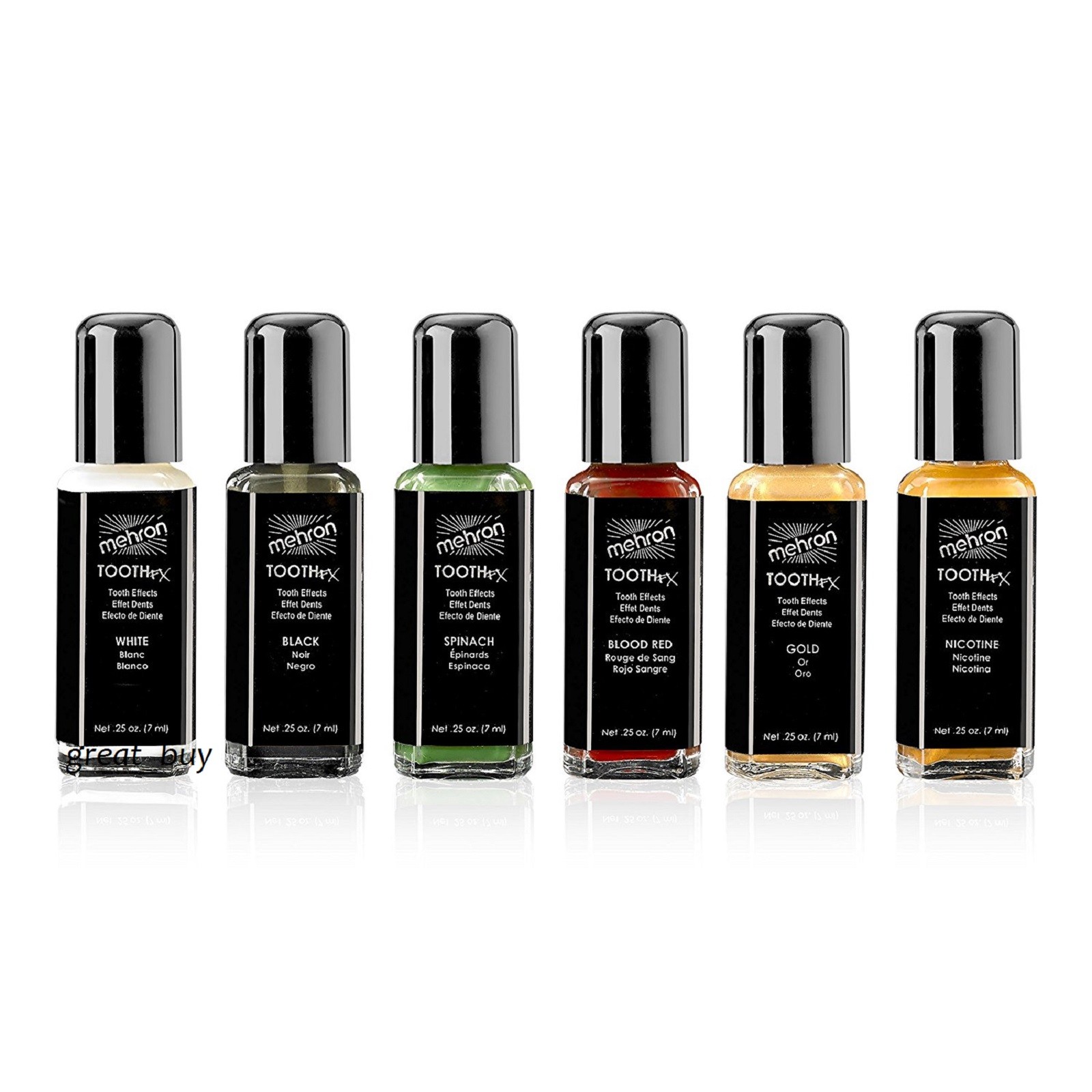 MEHRON TOOTH FX COLOR PAINT THEATER COSTUME ZOMBIE TEETH .25 OZ MAKEUP PICK !!!