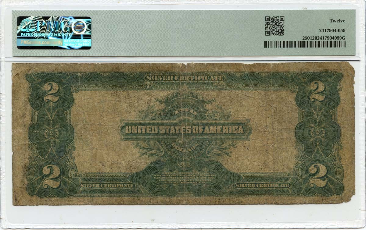 1899 $2 Silver Certificate FR#250 PMG F12 Mini Porthole
