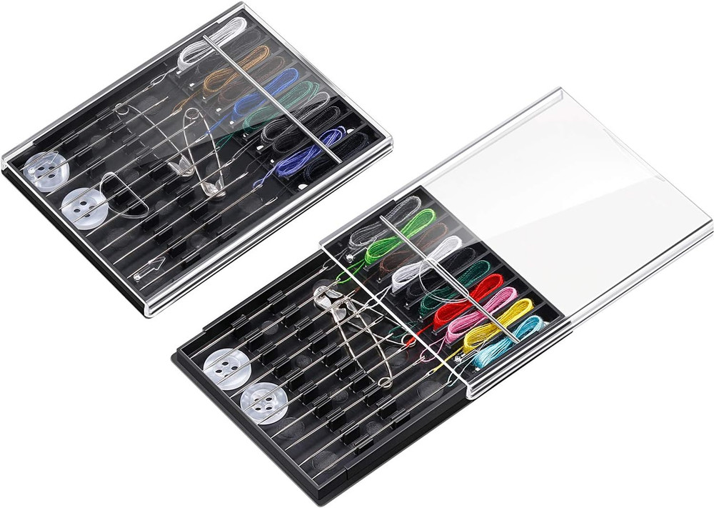 2 Boxes (20 Pcs) Pre Threaded Needle Kit Assorted Color (Rich Color)