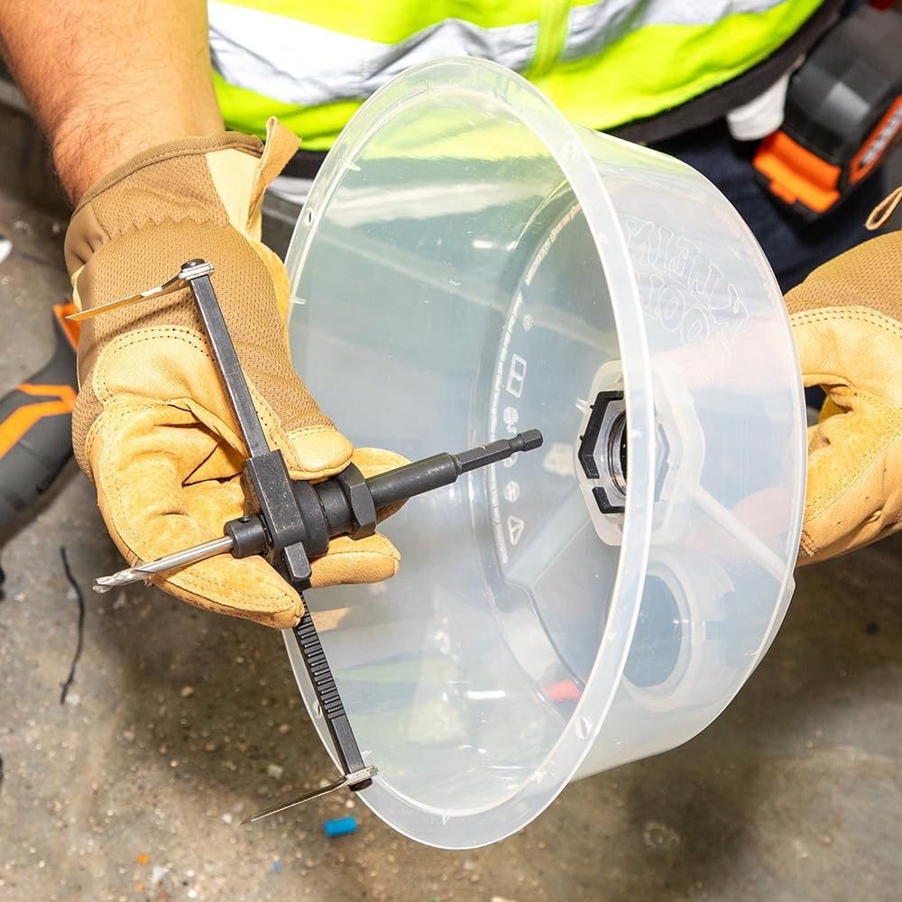 Precision Adjustable Round Hole Cutter for Drywall with Vacuum Port Integration