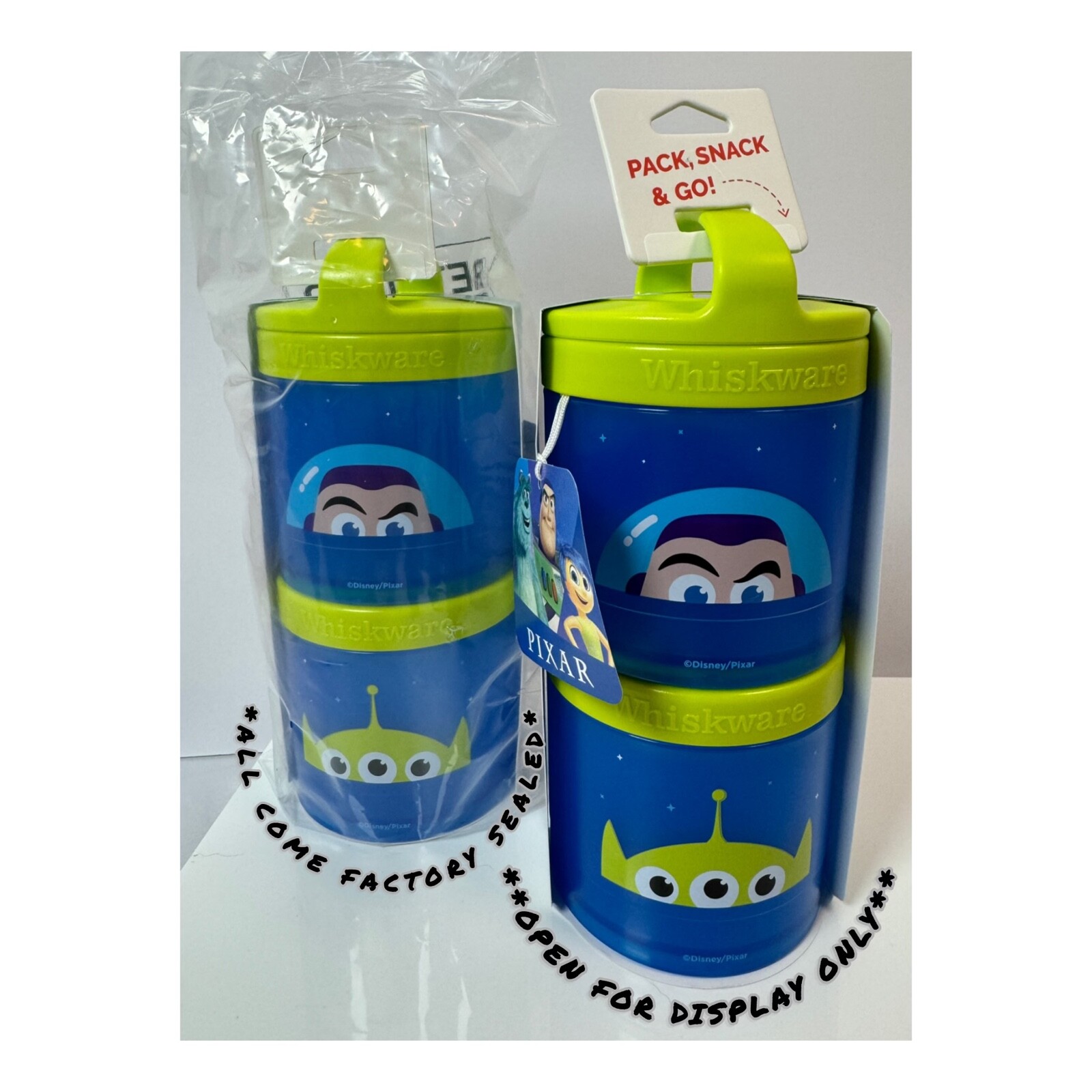 DISNEY-Whiskware by Blender Bottle -Kids Locking Snack Cups -Stocking Stuffers!!