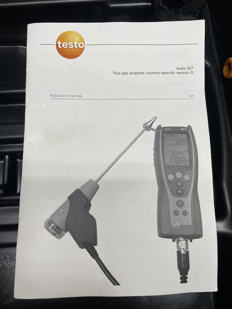 Testo 327-1 Flue Gas Analyzer Kit with printer works great filter sensor needed