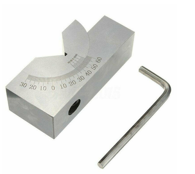 New 0°-60°Adjustable Angle Block Set V Angle Gauge Block Precision Micro Milling