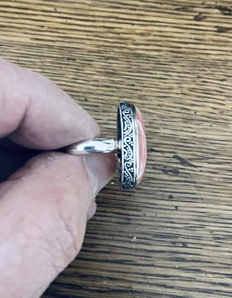 Sterling Rhodochrosite Ring