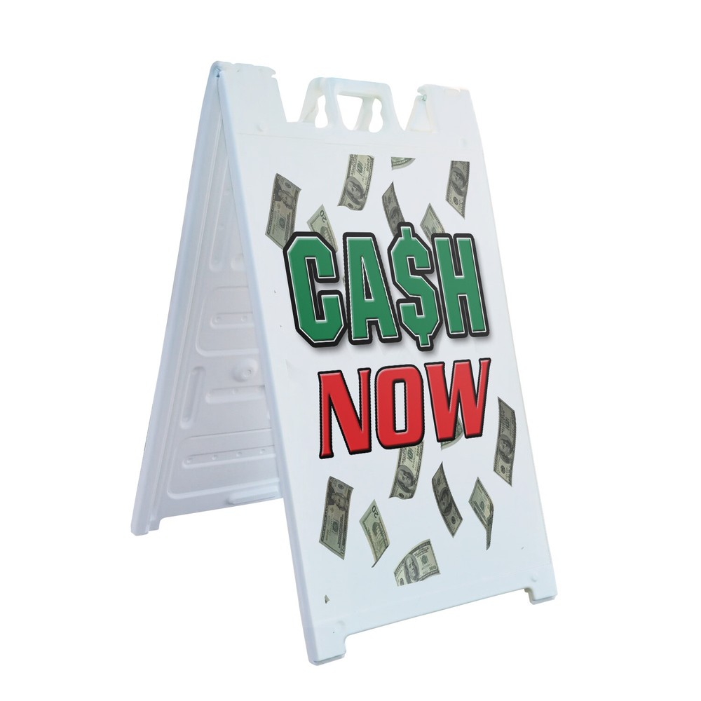 A-frame Sidewalk Cash Now 24" x 36" Double Sided A-Frame Sidewalk Sign