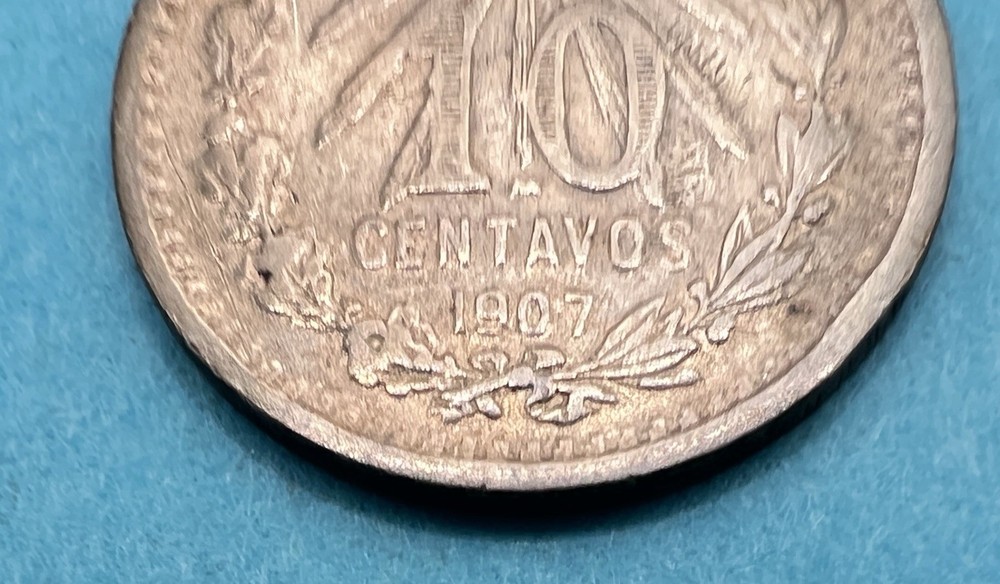 1907 MEXICO 10 CENTAVOS COIN