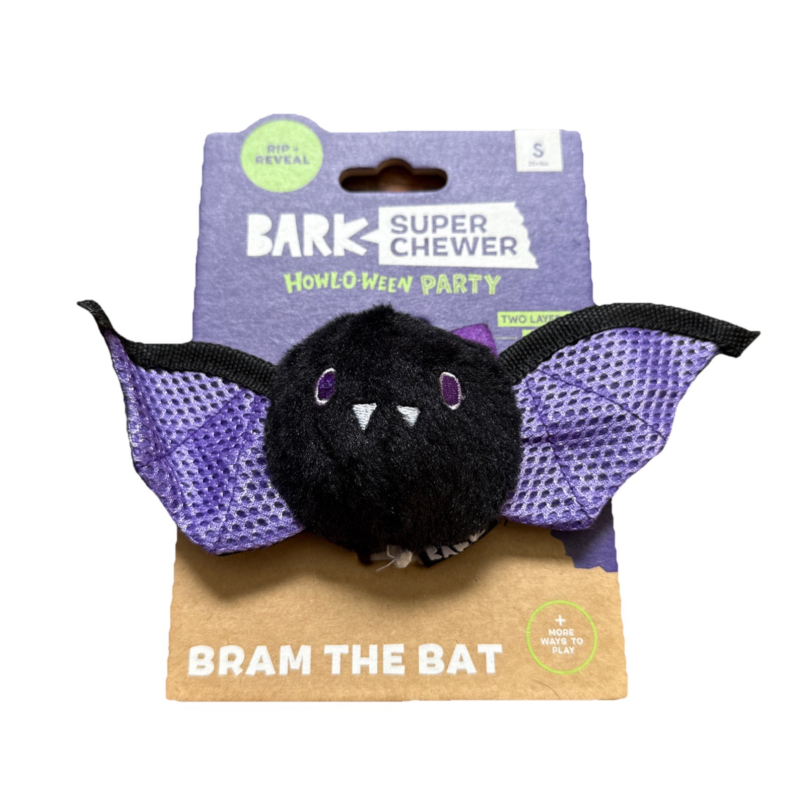 Bark Howl O Ween Super Chewer Dog Toy ~ BRAM THE BAT ~ SMALL ~ NEW