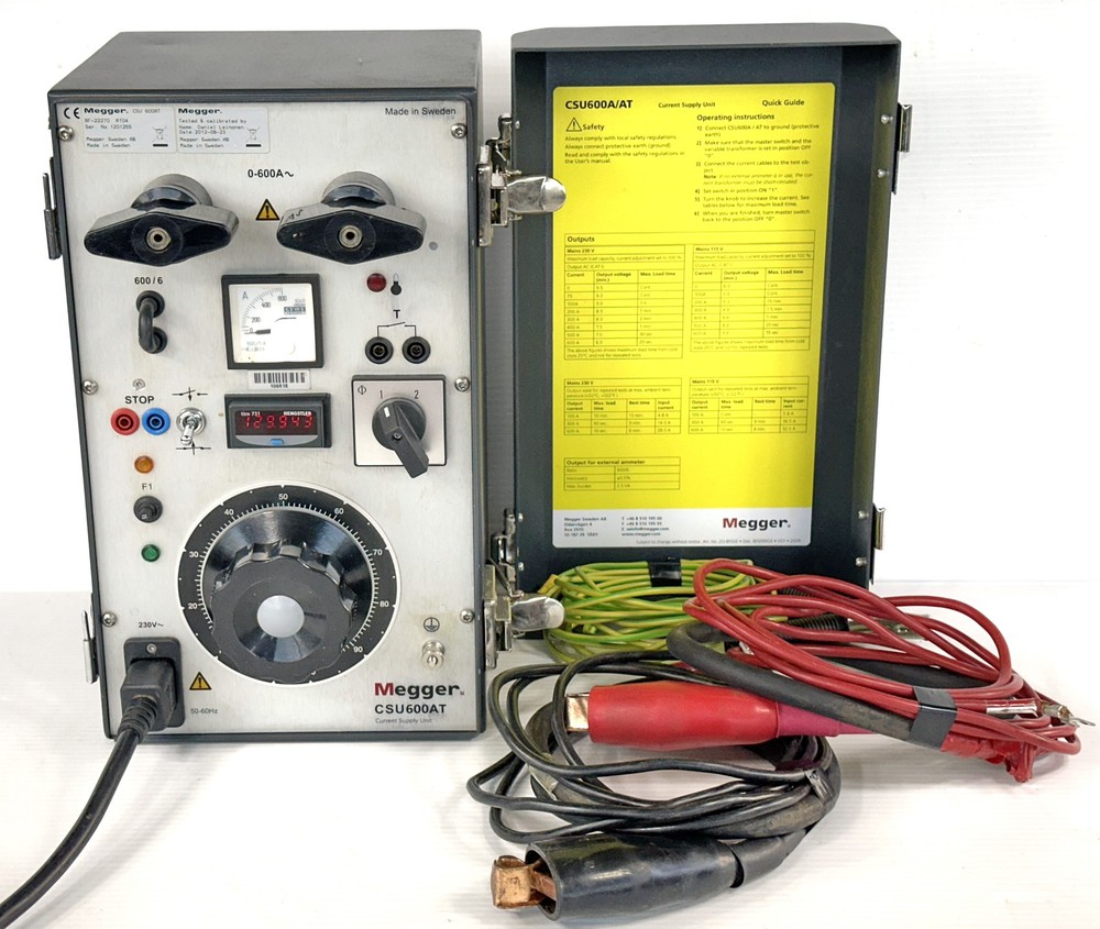 Megger CSU600AT 600A Current Supply Injector Unit - Protective Circuit Breakers
