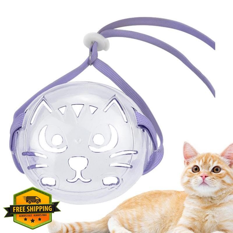 Transparent Cat Grooming Muzzle Breathable Adjustable Head Cover