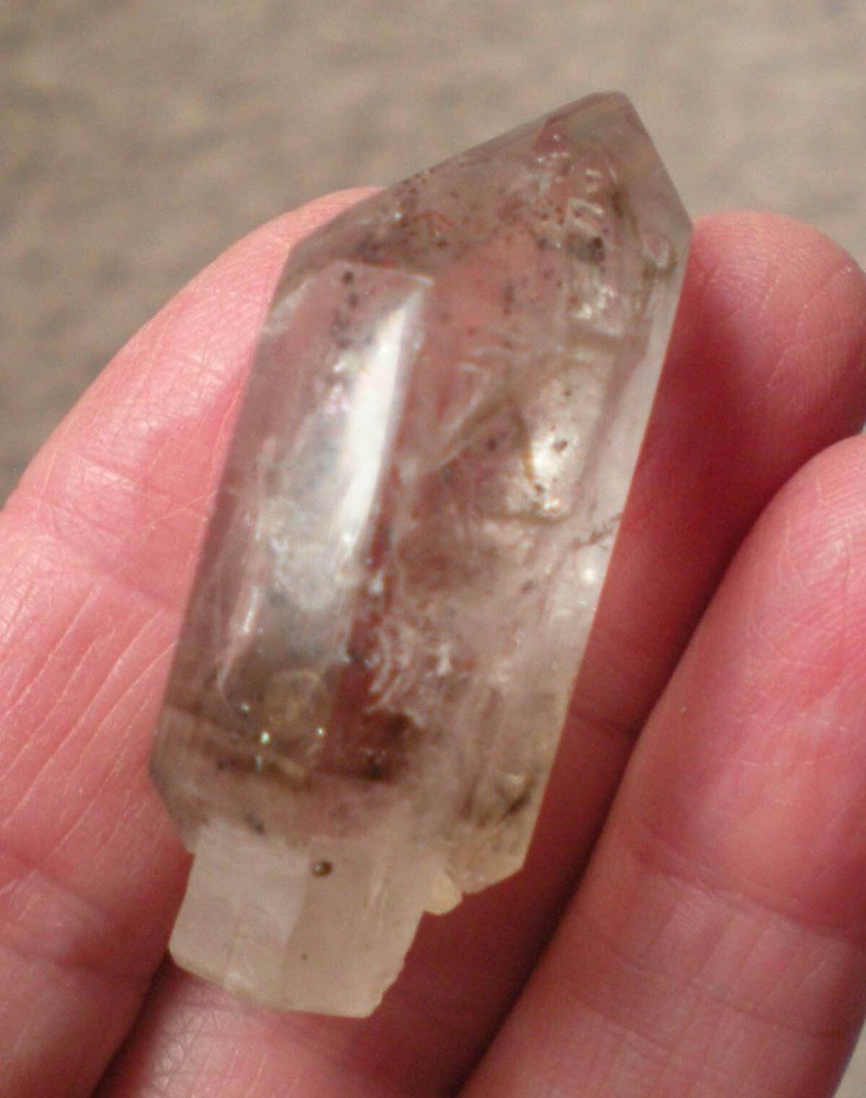 Red Fire Lepidocrocite in Phantom Quartz Scepter Crystal r812