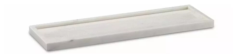 Currey & Company, Everett White Rectangular Tray