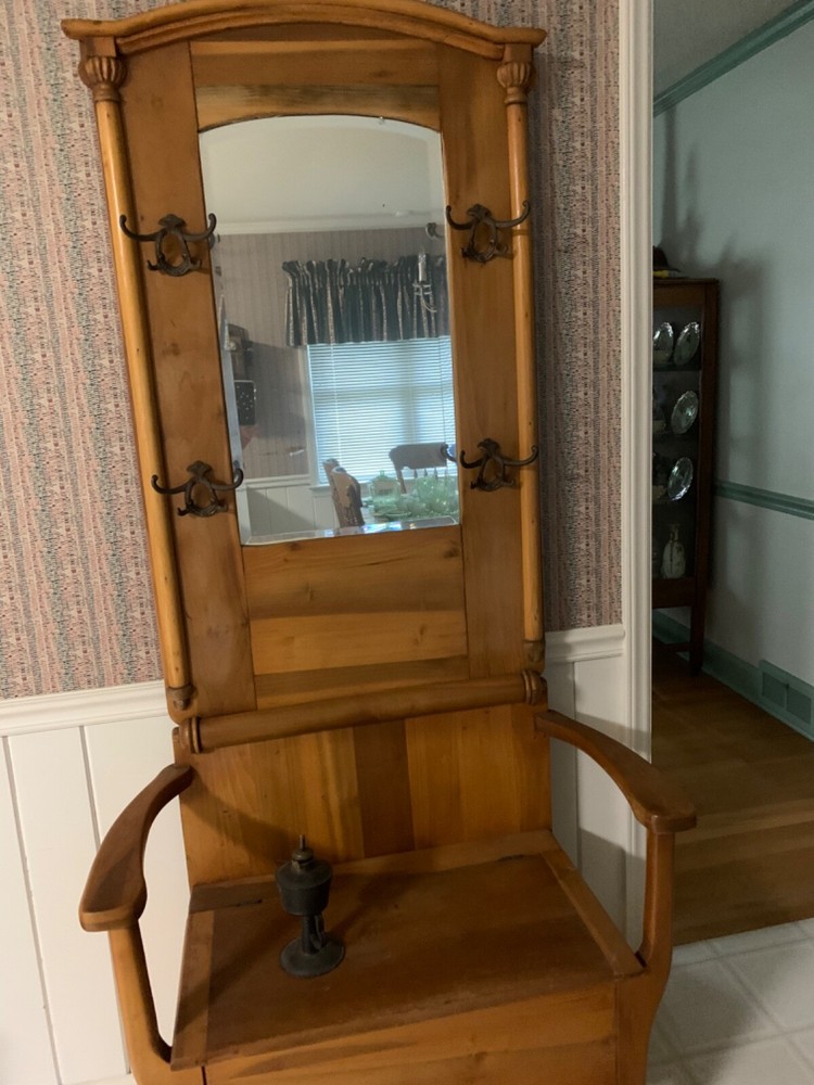 antique hall tree hooks